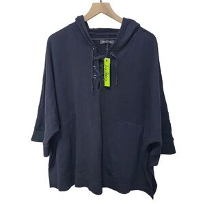 Sam Edelman 3/4 sleeve sweatshirt with laces, M